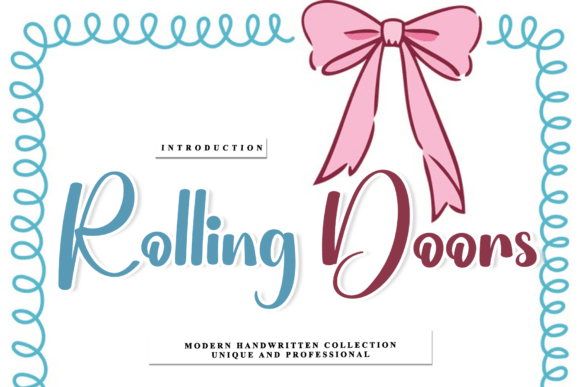 Rolling Doors: A Sweet Handwritten Font for Elegant Simplicity
